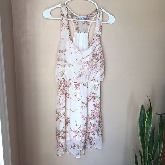 DELiA*s Racerback high/low Draped 90’s Chiffon Dress Medium softgirl flowercore - Picture 4 of 8